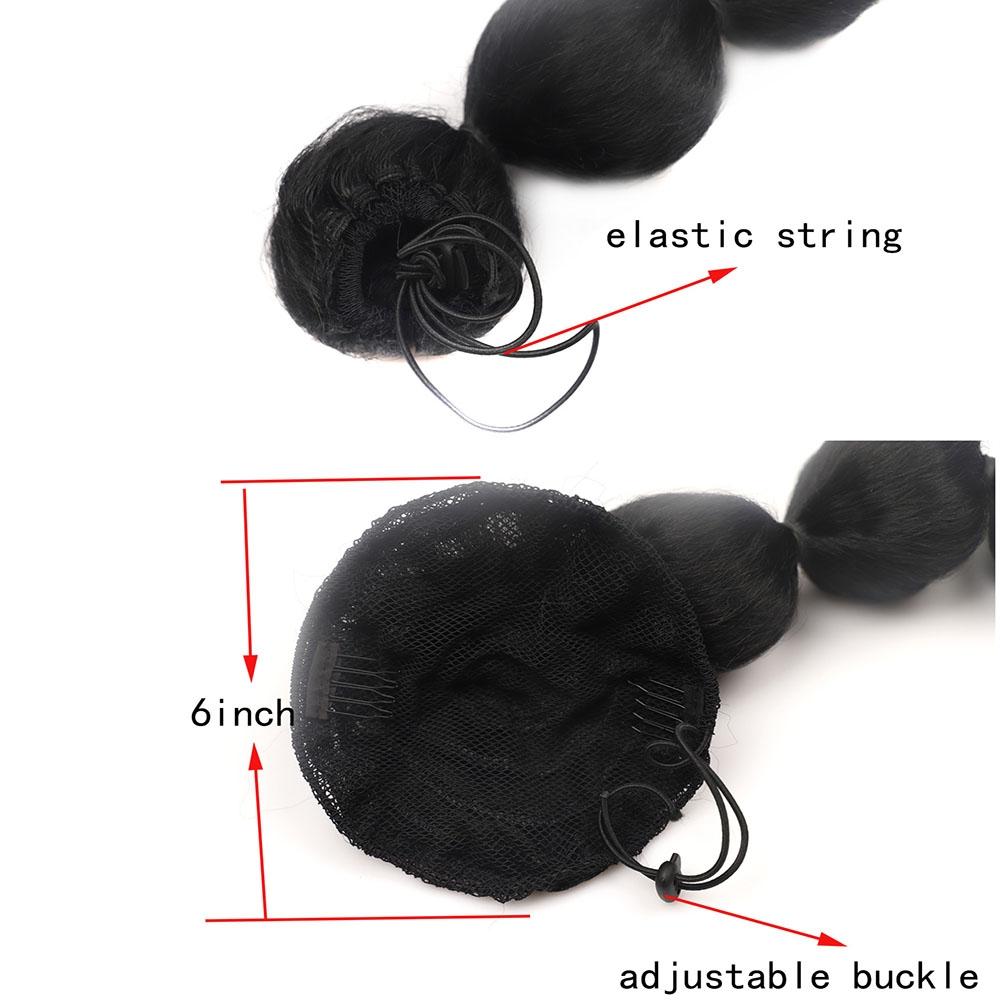 Long Shaggy Drawstring Ponytail Wig - Bubble Shape-1915198119402934275