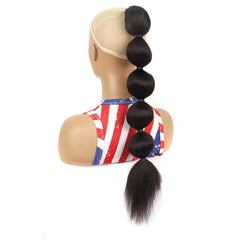 Long Shaggy Drawstring Ponytail Wig - Bubble Shape-1915198119402934272