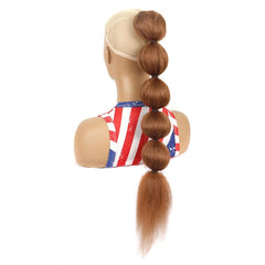 Long Drawstring Shaggy Bubble Ponytail Wig - 30-1915197808806334469