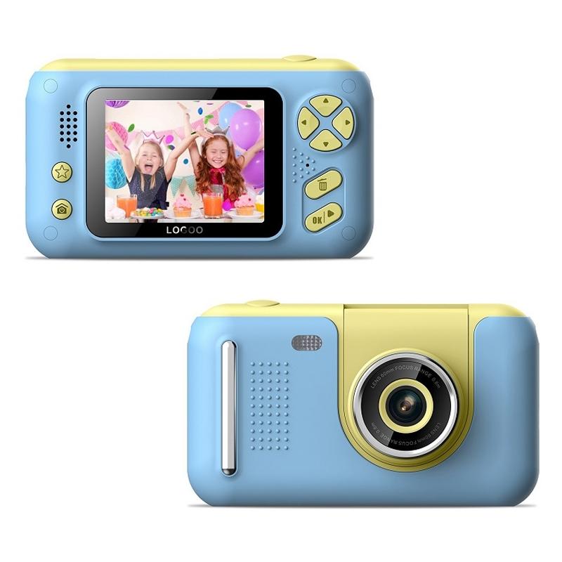 Kids Hd Reversible Camera - 2.4 Inch - Yellow / Blue-1915197849658855424