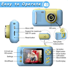Kids Hd Reversible Camera - 2.4 Inch - Yellow / Blue-1915197849658855427