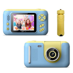 Kids' 2.4 Reversible Hd Photo Camera With Bracket - Yellow / Blue-1915197839022100486