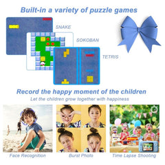Kids' 2.4 Reversible Hd Photo Camera With Bracket - Yellow / Blue-1915197839022100484
