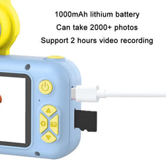 Reversible Mini Hd Child Camera With 8G Card Reader - Blue-1915197626119229443