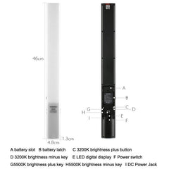 Handheld Led Fill Light Stick For Slr Cameras - Yn360S-1915198150482726914