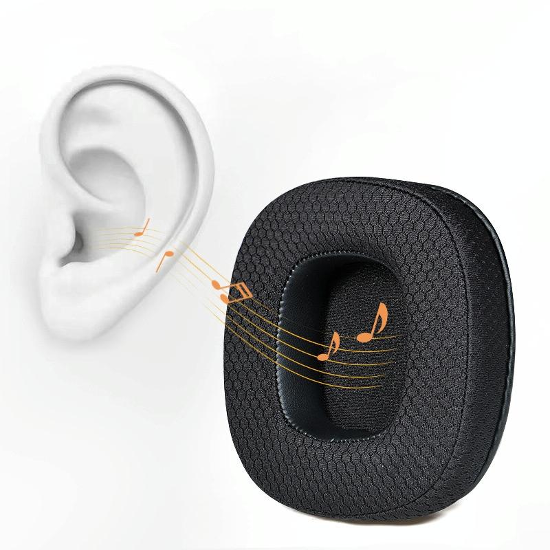 Breathable Sponge Headphone Covers - Pink Leather 1 Pair-1915197635522859012