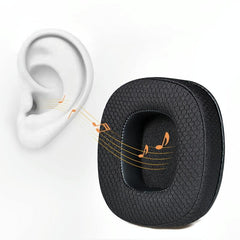 Breathable Sponge Headphone Covers - Pink Leather 1 Pair-1915197635522859012