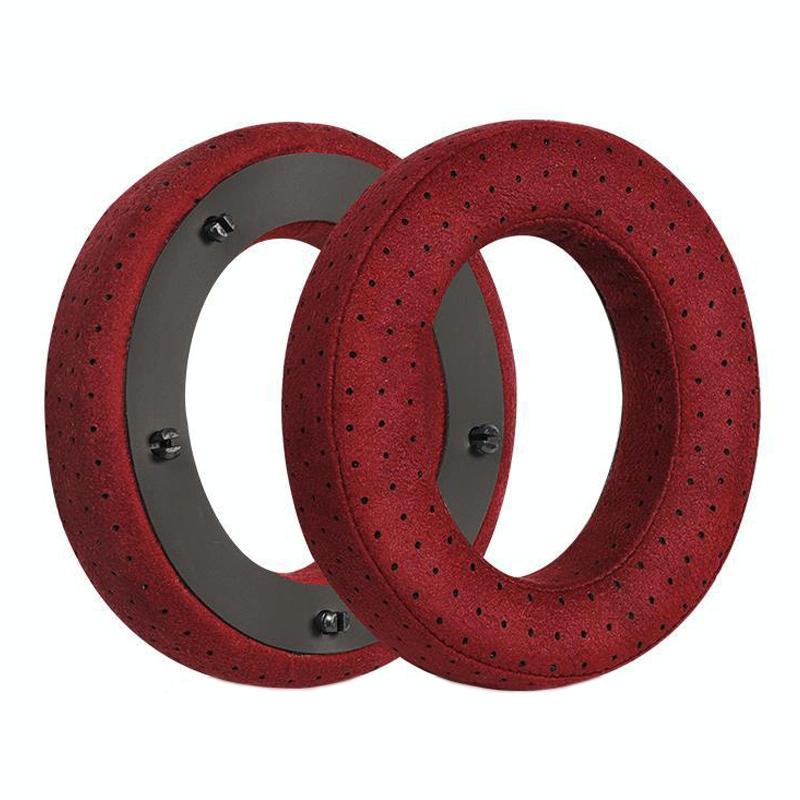 Breathable Leather Headset Cover For Focal Clear Mg Pro - Red Fiber 2 Pack-1922443407565918208