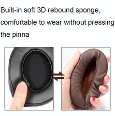 Edifier W855Bt Headset - Soft Breathable Sponge Cover Black Lambskin 2 Pcs-1915197972702957570