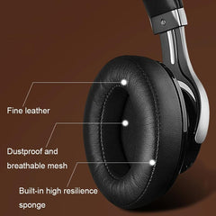 Edifier W855Bt Headset - Soft Breathable Sponge Cover Black Lambskin 2 Pcs-1915197972702957572