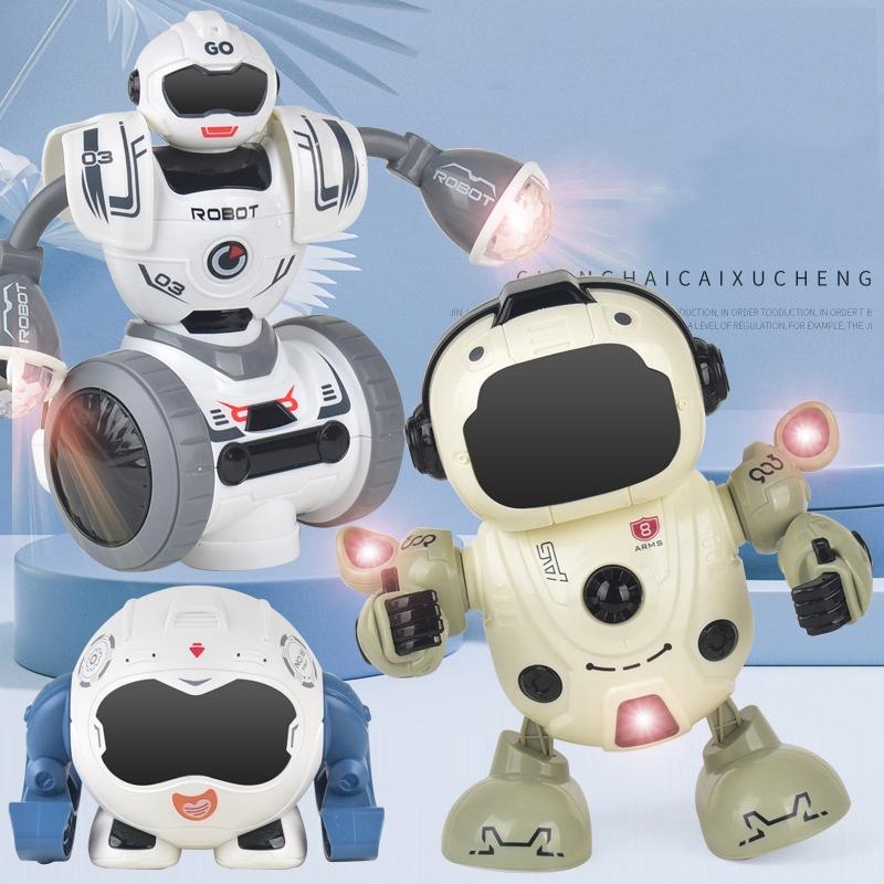 Smart Sound & Light Mechanical Robot Toy - Gray-1915198278069260289