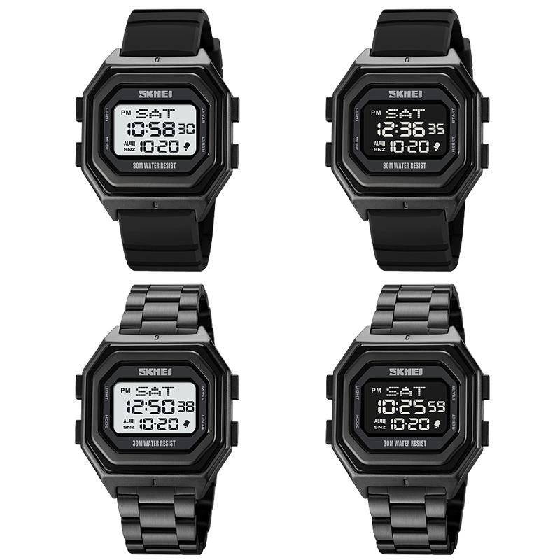 Multi-Functional Outdoor Men Watch With Electronic Timing And Steel Band-1915197951064543233