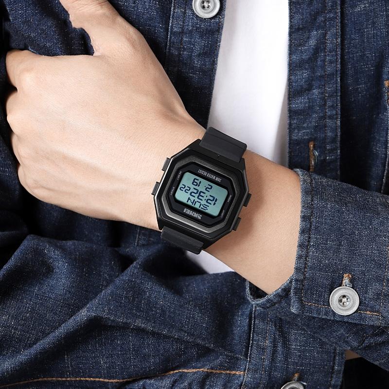 Multi-Functional Outdoor Men Watch With Electronic Timing And Steel Band-1915197951064543238