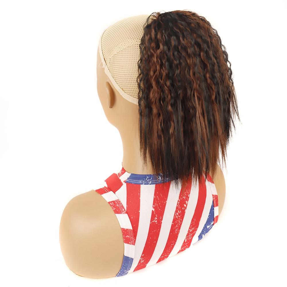 Short Fluffy Drawstring Perm Curly Ponytail Wig In 1Bh33 Colour-1915197801734737926