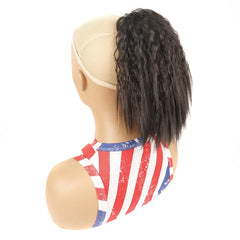Short Fluffy Drawstring Perm Curly Ponytail Wig - Colour 2-1915197865311997952