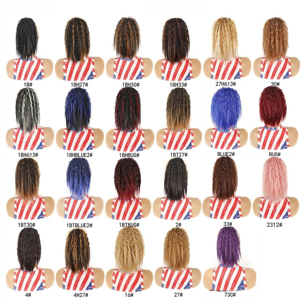Short Fluffy Drawstring Perm Curly Ponytail Wig - Colour 4-1915197703743213569