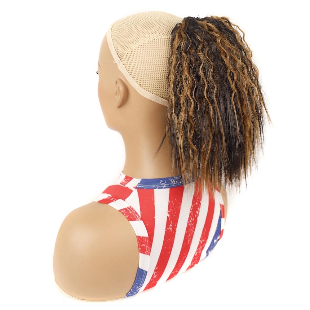 Curly Drawstring Ponytail Wig - Fluffy Perm - 4H27 Colour-1915197847804973056