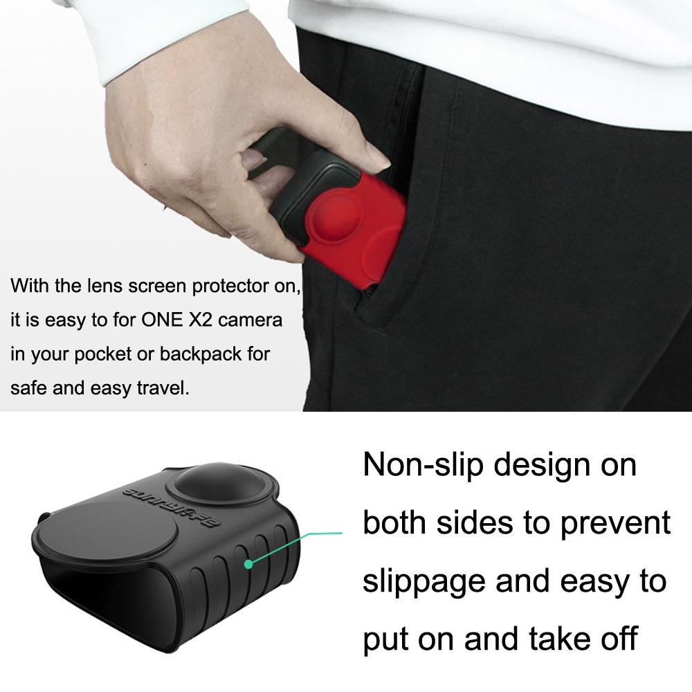 Silicone Protective Case With Lanyard For Insta360 One X2-1915197991027871750