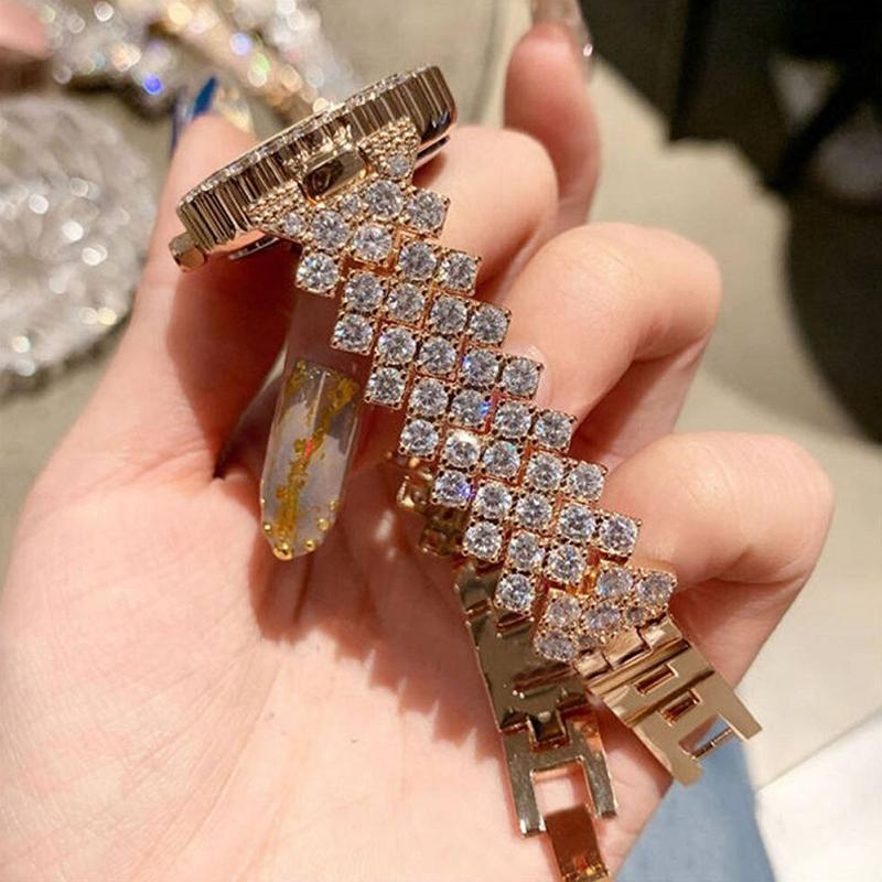 Silver Roman Diamond Quartz Watch With Bracelet - Women-1915197624458285059