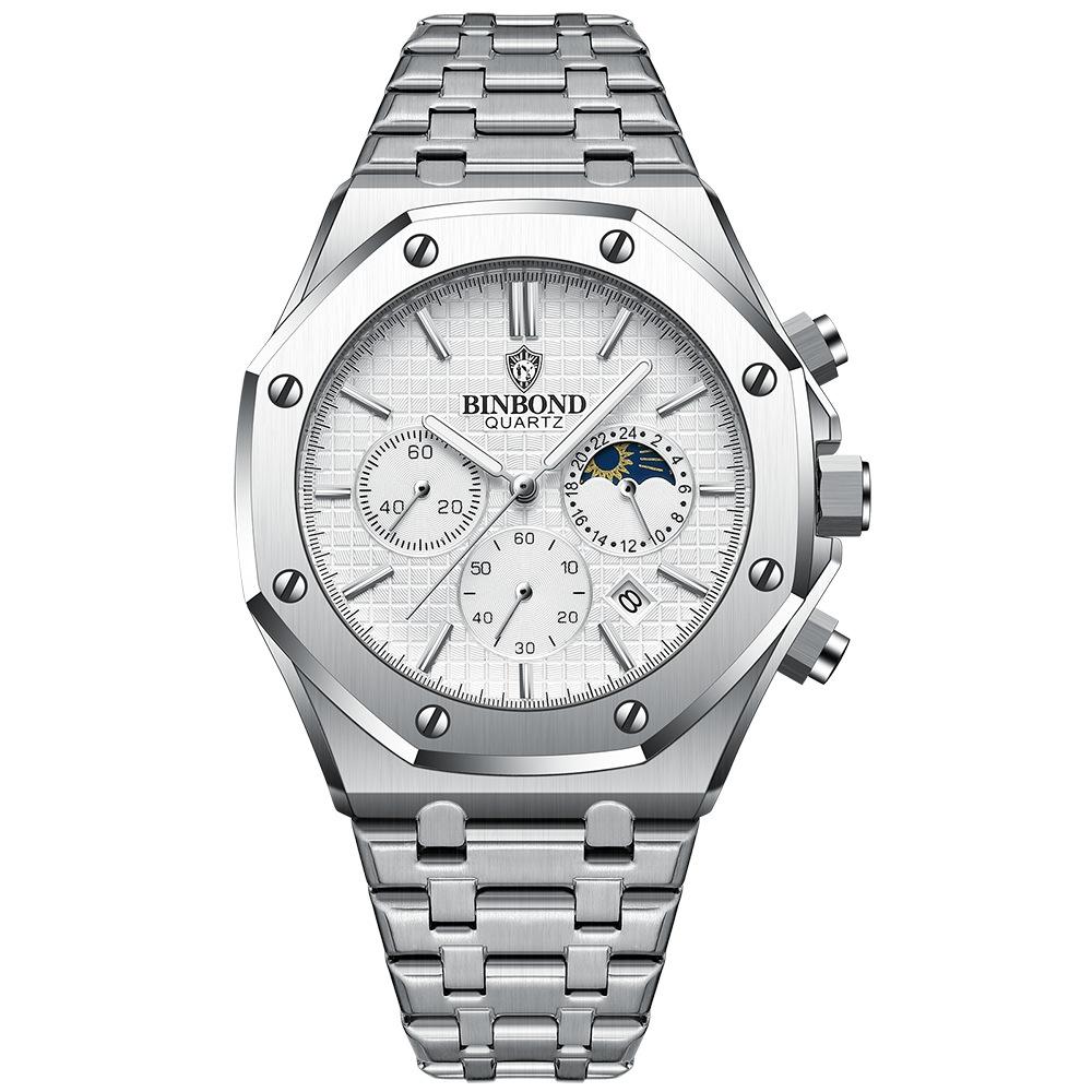 Waterproof Multifunctional Business Watch - Luminous Quartz-1915197990050598918