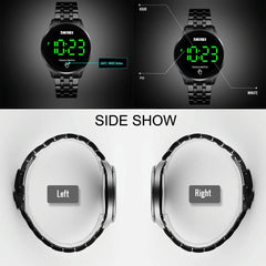 Stainless Steel Led Touch Watch - Rose Gold-1915197983893360643