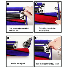 Soft Velvet Suction Head Side Cover For Dyson Vacuum Cleaners-1915198295148466180