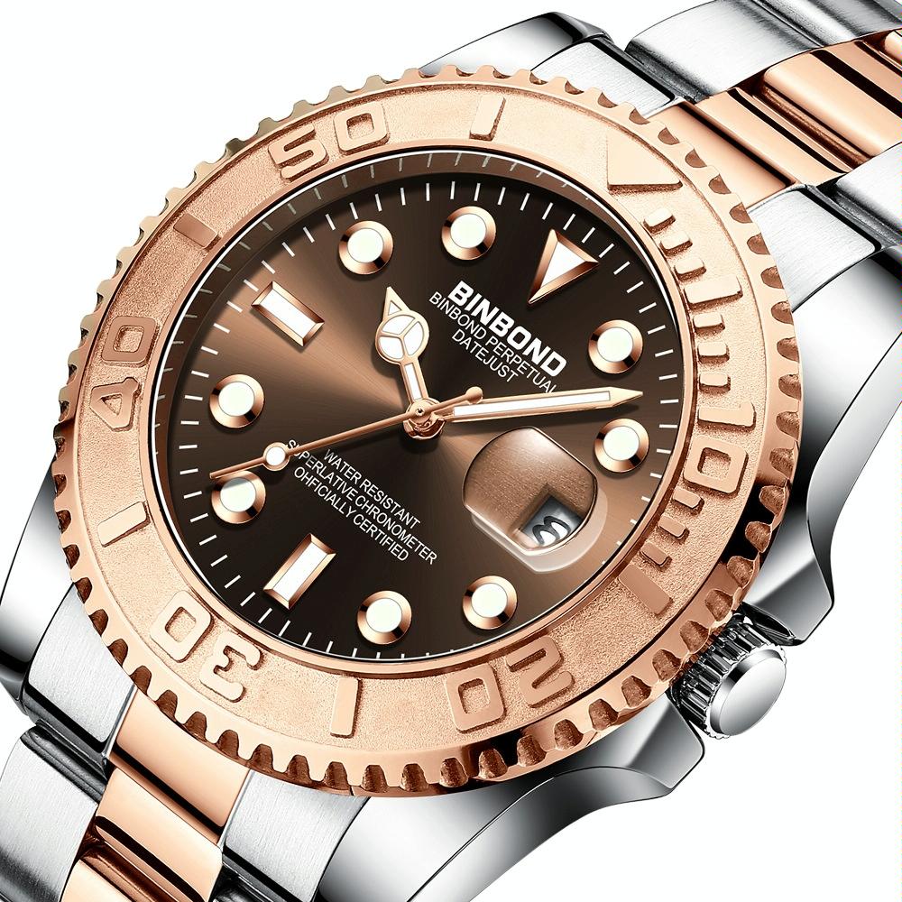 Rose Gold Luminous Quartz Sports Watch - 30M Waterproof-1915198261484982276