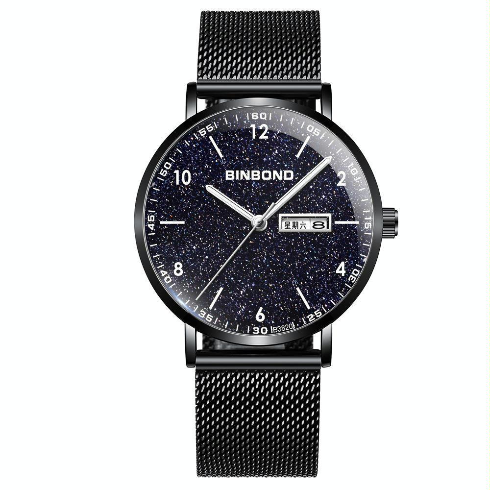 Waterproof Ultra-Thin Quartz Luminous Starry Watch - 30M-1943465059850260480