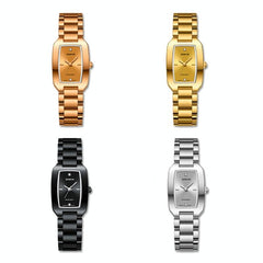 Waterproof Square Metal Quartz Watch - 30M-1915198292665438209