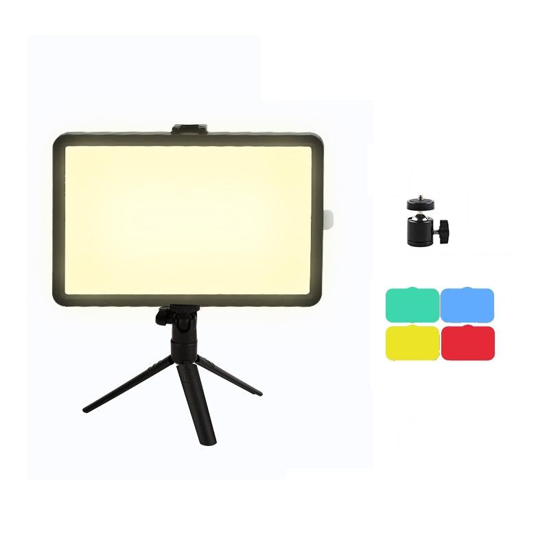 Portable 8-Inch Flat-Panel Live Fill Light With Adjustable Temperature And Small Tripod-1915198285472206848
