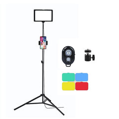 8 Three-Colour Photography Flat-Panel Live Fill Light - 0.5M Bracket & Bluetooth Remote-1915197620758908928