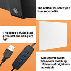30Cm Flat-Panel Live Fill Light With 3-Colour Temperature - Adjustable Bracket-1915198116831825925