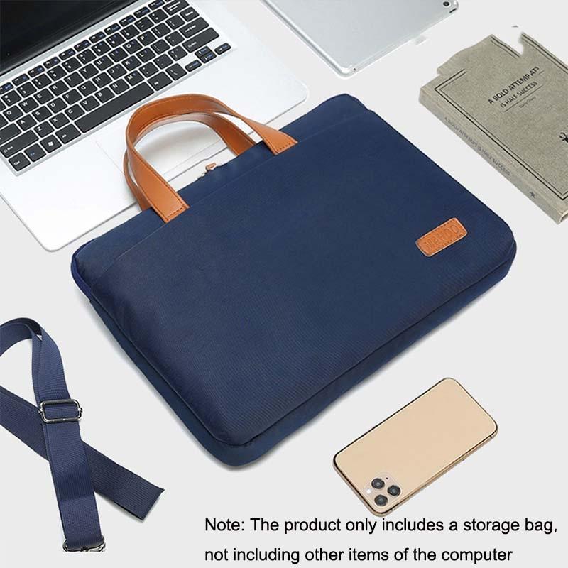 Ultra-Thin Macbook Laptop Messenger Bag - Dark Blue & Black 13.3-14 Inches-1915197625175511046