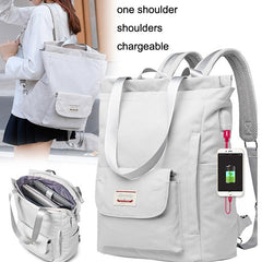 Waterproof Usb Laptop Backpack - Gray Large-1915197977190862854
