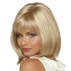 Short Silk Wig For Women - Light Gold-1915198096619474944