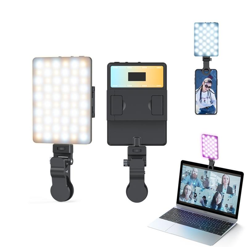 5W Mobile Phone Fill Light For Live Broadcast With Screen - V11 Cool & Warm-1964932298914795529