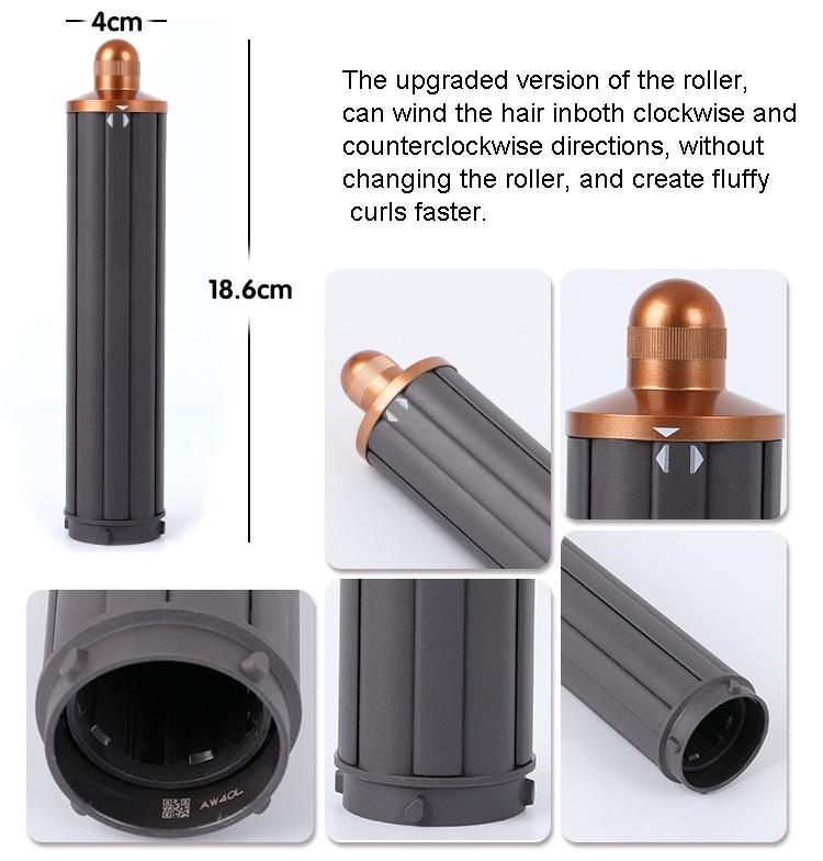 Upgraded Long Curling Barrels For Dyson Airwrap Hair Dryer With Nozzle And Adapter In Rose Red-1915197645001986052