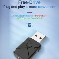 5-In-1 Usb Bluetooth 5.2 Car Receiver / Transmitter-1915197739776479237