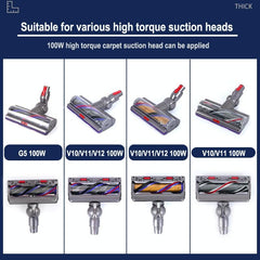Powerful 100W Suction Head For Dyson V10 / V11 With V-Ball Wheels-1969996470123892740