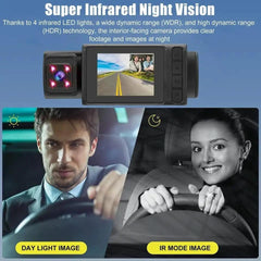 1080P 3-Record Driving Recorder With 2 Screen-1915197761725272068