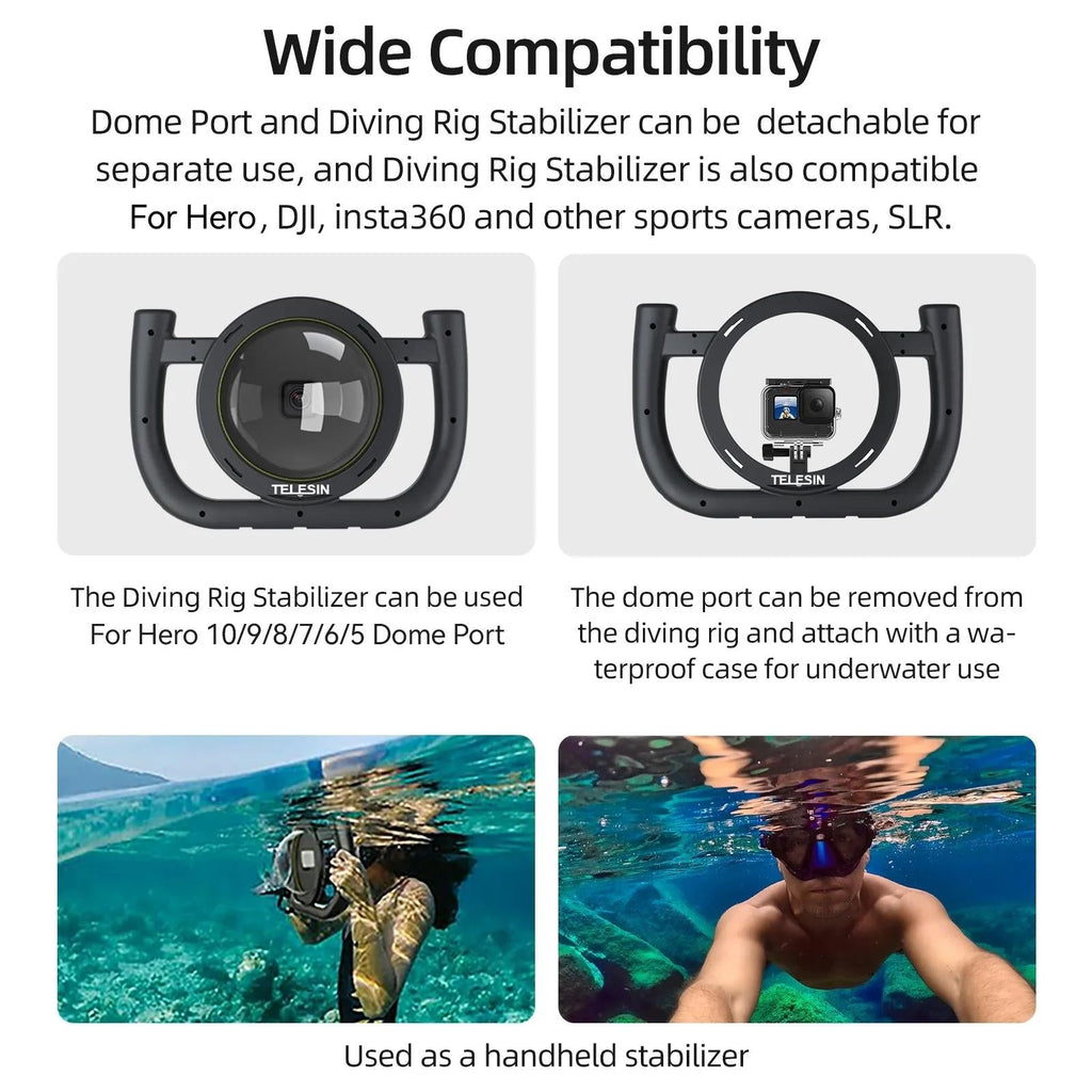 Waterproof Handheld Stabilizer Housing With Cold Shoe And 1 / 4 Thread - 30M-1915197728506384387