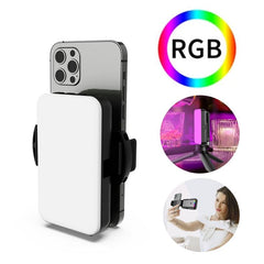 Foldable Rgb Fill Light With Phone Clip & Cold Shoe Interface-1964932340534874112
