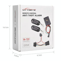 Universal Electric Scooter & Bicycle Anti-Theft Alarm + Remote - 36-72V-1964932287866998790