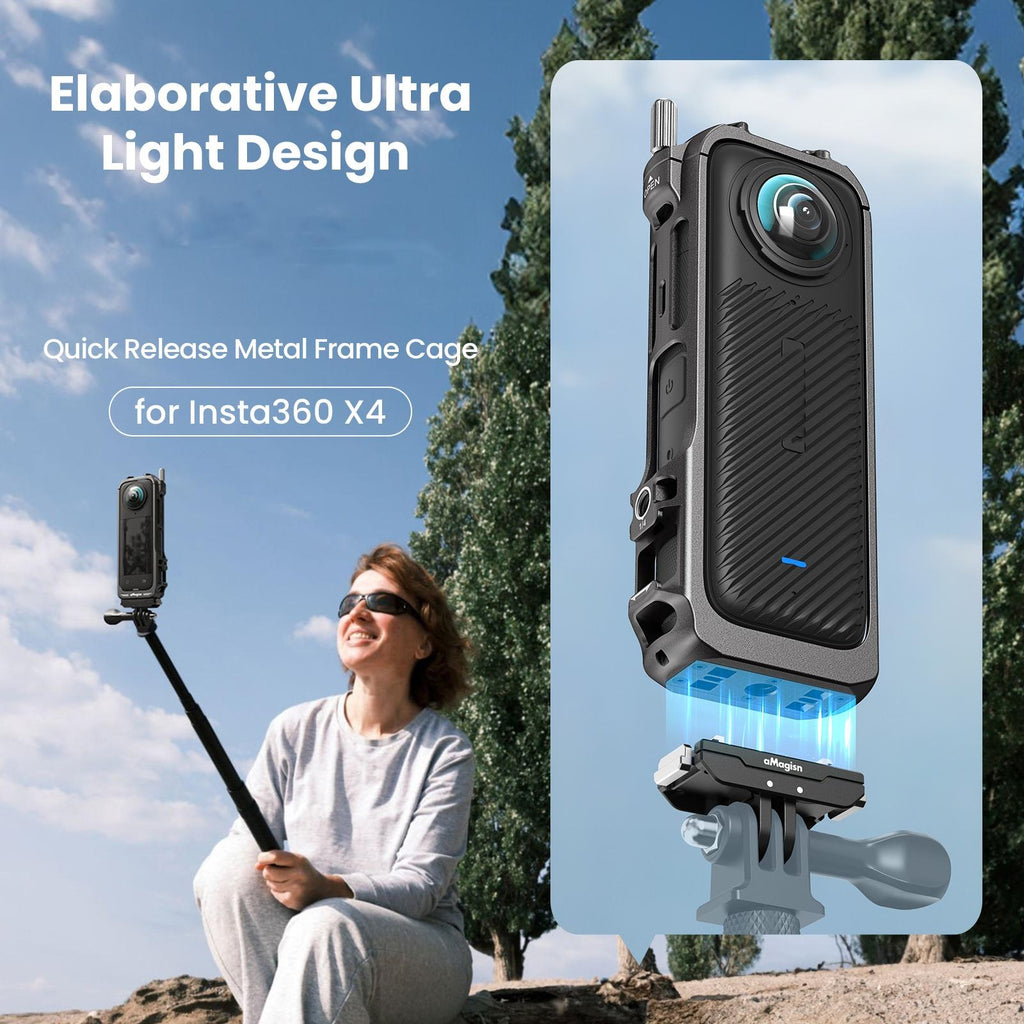 Amagisn Metal Protective Housing For Insta360 X4 - Quick Release-1915197776132706308