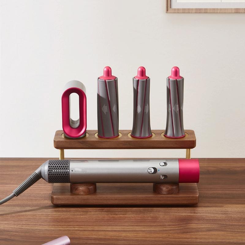 Countertop Organizer For Dyson Airwrap - Walnut Rack-1915198386320052226