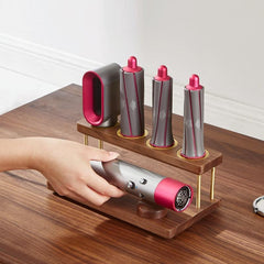 Countertop Organizer For Dyson Airwrap - Walnut Rack-1915198386320052227