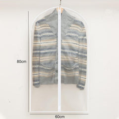 2-Pack Hanging Garment Storage Bags With Zipper - Clear-1915198092488085505