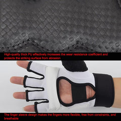 Adult Half Finger Sandbag Training Boxing Gloves - Pu Leather-1915197997193498629