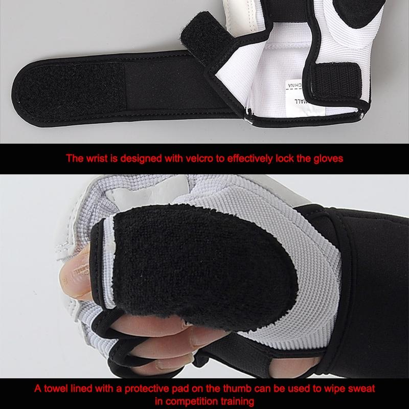 Adults Half Finger Sandbag Training Boxing Gloves - Pu Leather-1915197837939970054