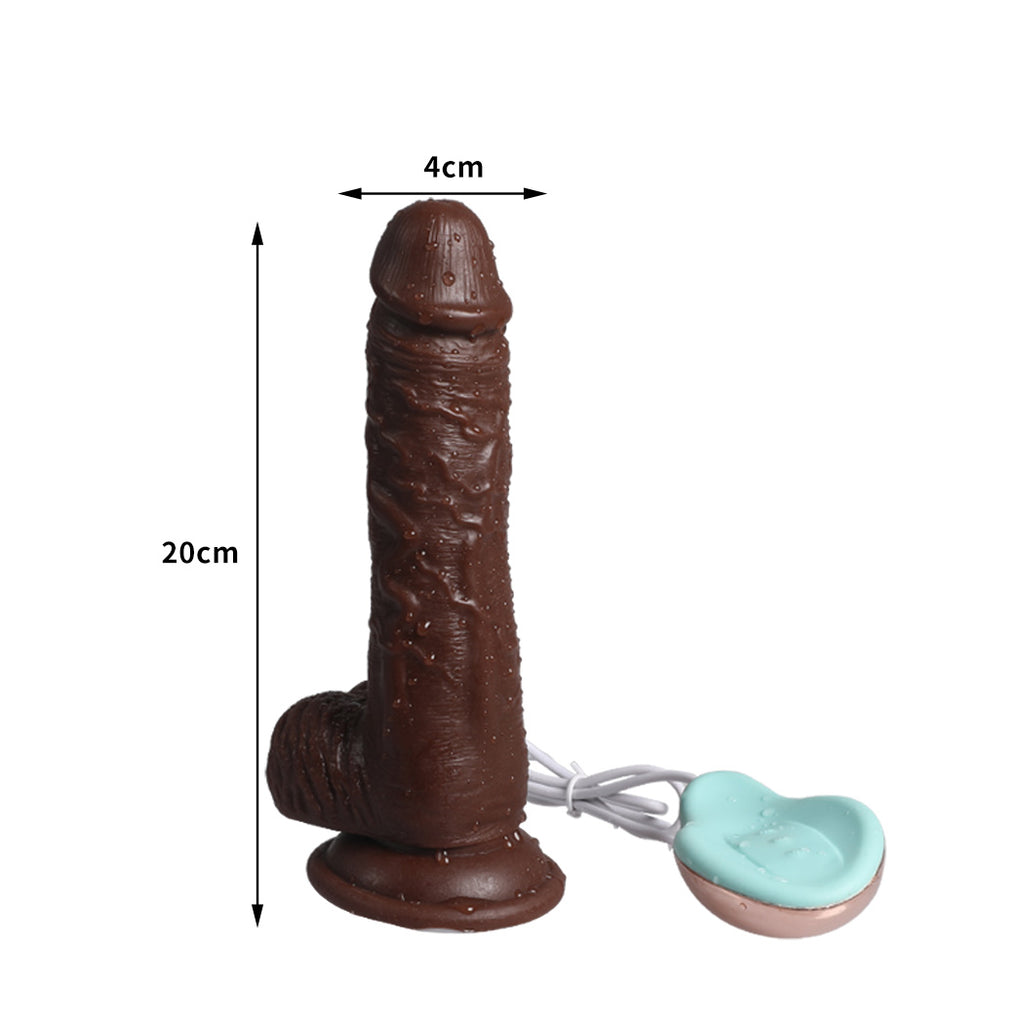 Urway Vibrator Dildo Heating Rotating Brown-1954802634309373954